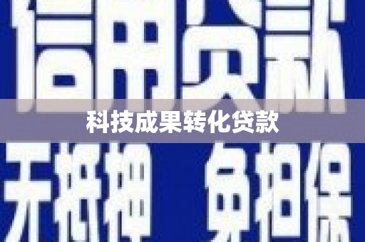 镇巴科技成果转化贷款
