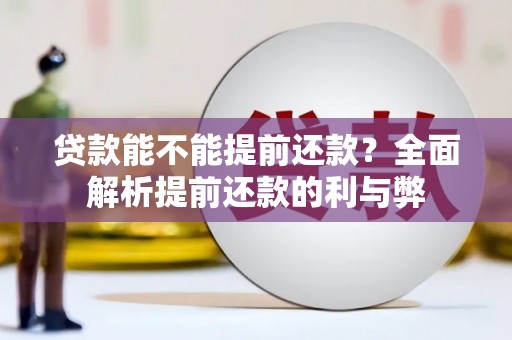 镇巴贷款能不能提前还款？全面解析提前还款的利与弊