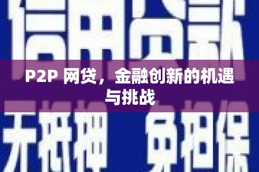 镇巴P2P 网贷，金融创新的机遇与挑战