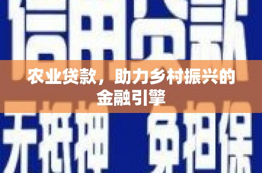 镇巴农业贷款，助力乡村振兴的金融引擎