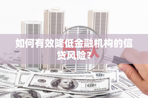 镇巴如何有效降低金融机构的信贷风险？