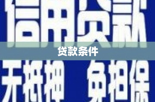 镇巴贷款条件