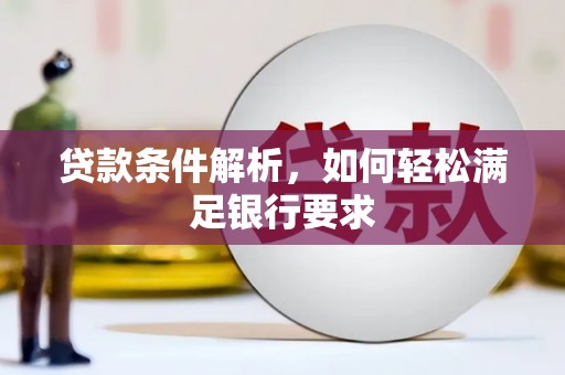 镇巴贷款条件解析，如何轻松满足银行要求
