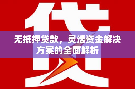 镇巴无抵押贷款，灵活资金解决方案的全面解析
