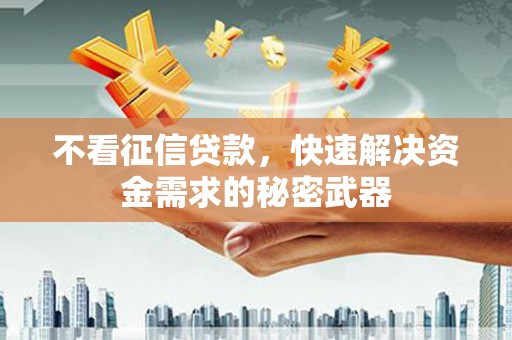 镇巴不看征信贷款，快速解决资金需求的秘密武器