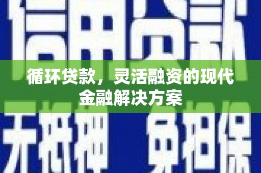 镇巴循环贷款，灵活融资的现代金融解决方案