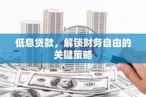 镇巴低息贷款，解锁财务自由的关键策略