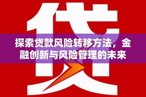 镇巴探索贷款风险转移方法，金融创新与风险管理的未来