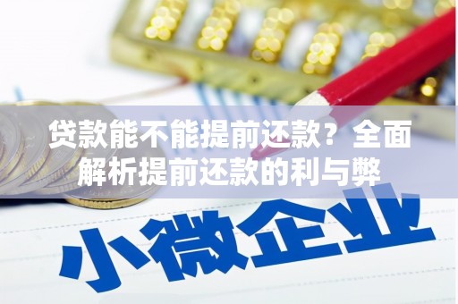 镇巴贷款能不能提前还款？全面解析提前还款的利与弊