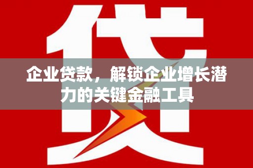 镇巴企业贷款，解锁企业增长潜力的关键金融工具