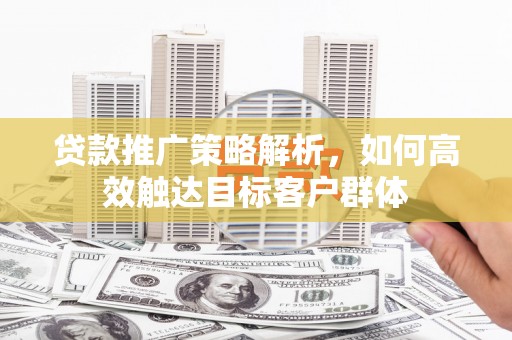 镇巴贷款推广策略解析，如何高效触达目标客户群体