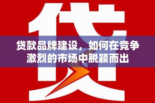 镇巴贷款品牌建设，如何在竞争激烈的市场中脱颖而出