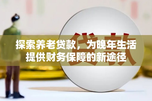 镇巴探索养老贷款，为晚年生活提供财务保障的新途径