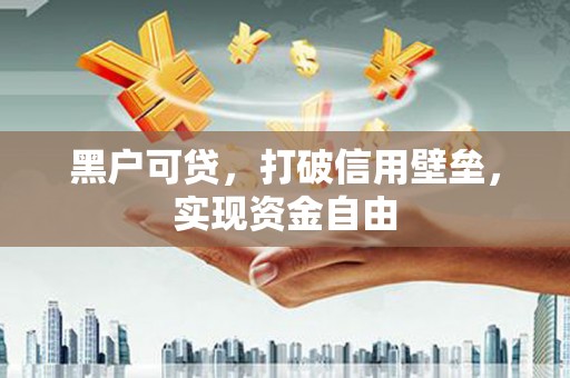 镇巴黑户可贷，打破信用壁垒，实现资金自由