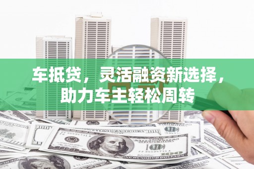 镇巴车抵贷，灵活融资新选择，助力车主轻松周转