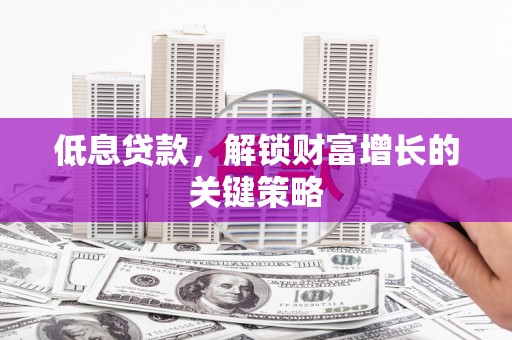 镇巴低息贷款，解锁财富增长的关键策略