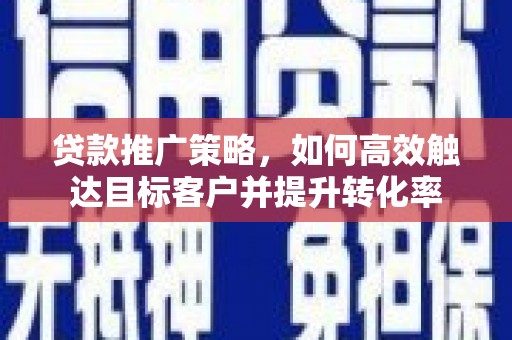 镇巴贷款推广策略，如何高效触达目标客户并提升转化率