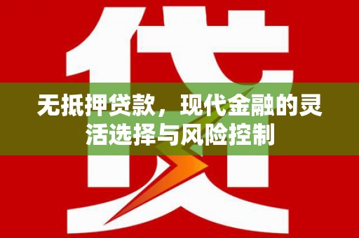 镇巴无抵押贷款，现代金融的灵活选择与风险控制
