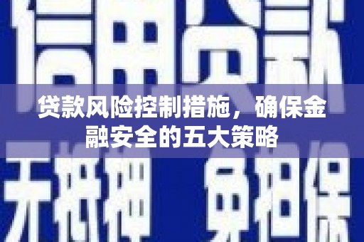 镇巴贷款风险控制措施，确保金融安全的五大策略