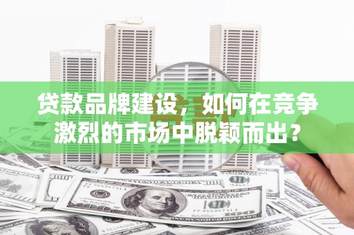 镇巴贷款品牌建设，如何在竞争激烈的市场中脱颖而出？