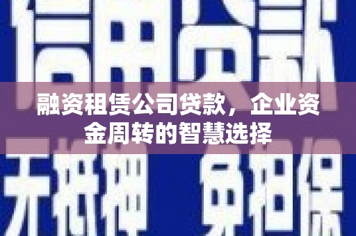 镇巴融资租赁公司贷款，企业资金周转的智慧选择