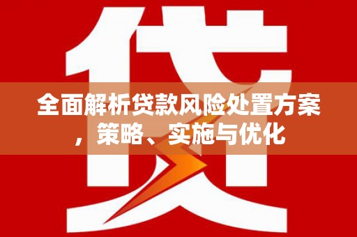 镇巴全面解析贷款风险处置方案，策略、实施与优化