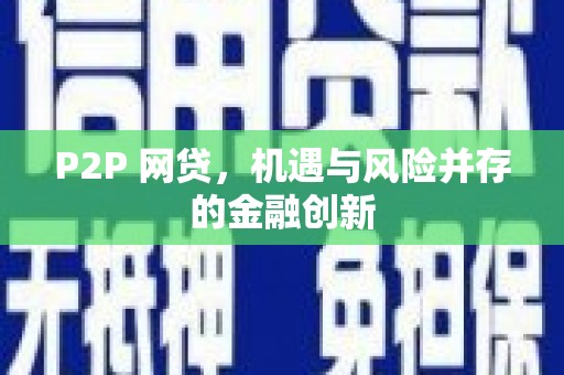 镇巴P2P 网贷，机遇与风险并存的金融创新
