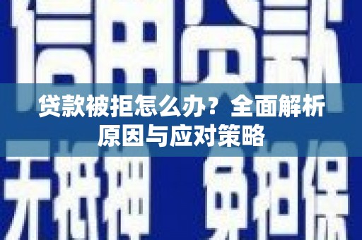 镇巴贷款被拒怎么办？全面解析原因与应对策略