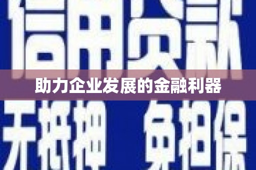 镇巴助力企业发展的金融利器